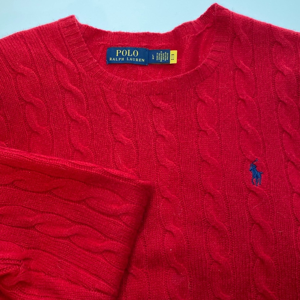 Polo Cashmere Red Sweater Mens Size Large